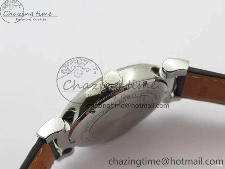 MIROTIME 0209 Da Vinci IW356601 SS TW 1:1 Best Edition Blue Dial On Black Leather Strap A Durable 7239